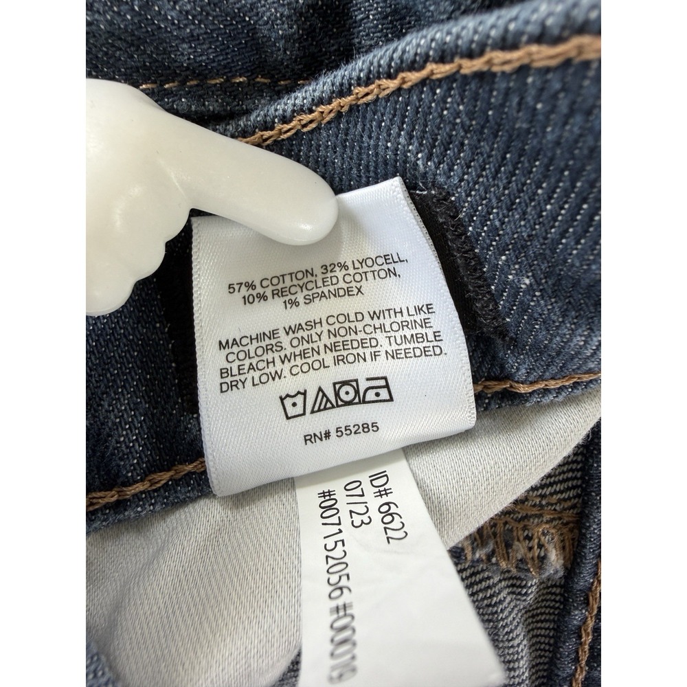 Express 70s Flare Mid Rise Jeans Women's Size 2 Short Dark Wash Wide Leg - Picture 5 of 10